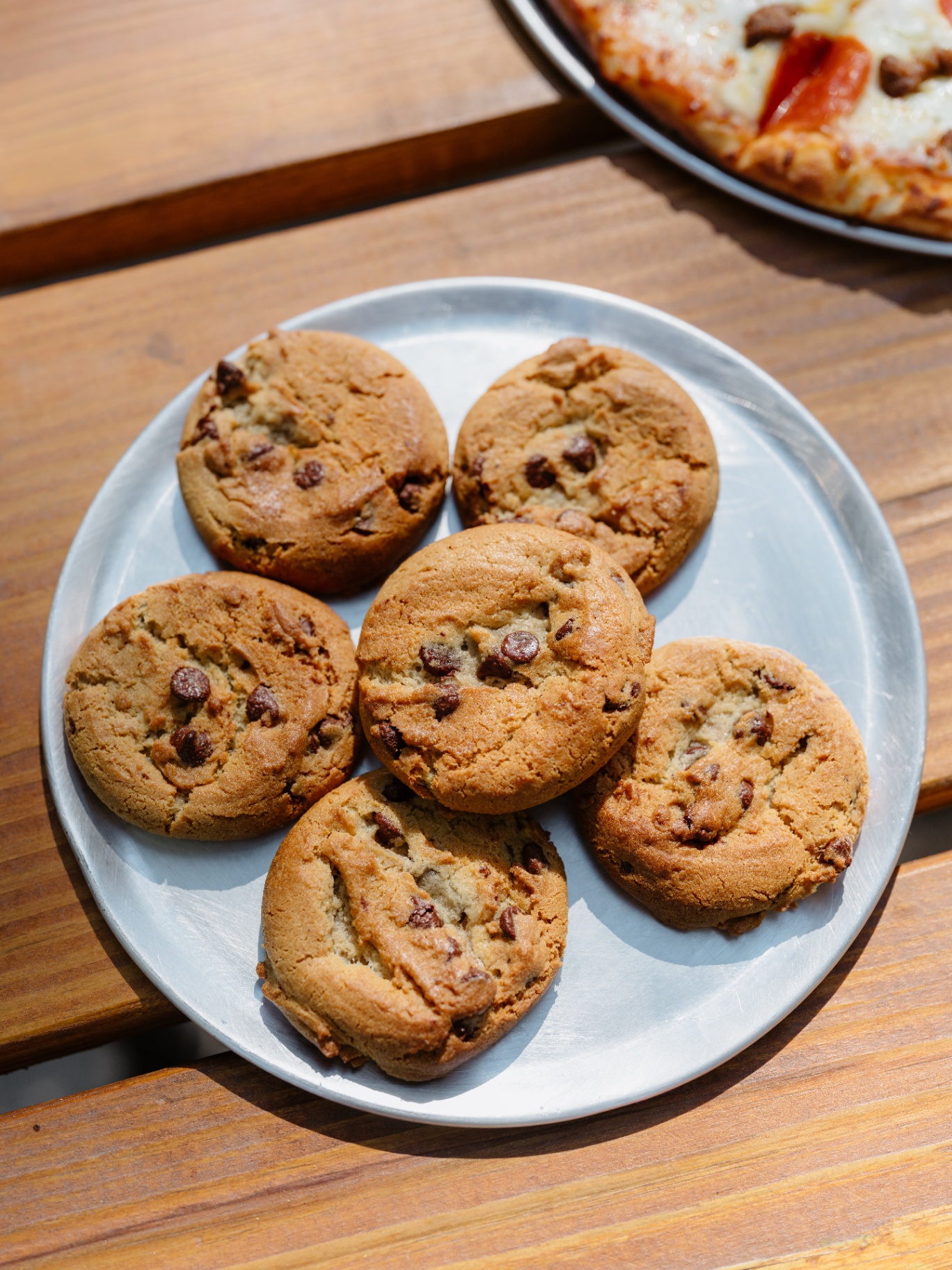 Fresh-baked chocolate chip cookies