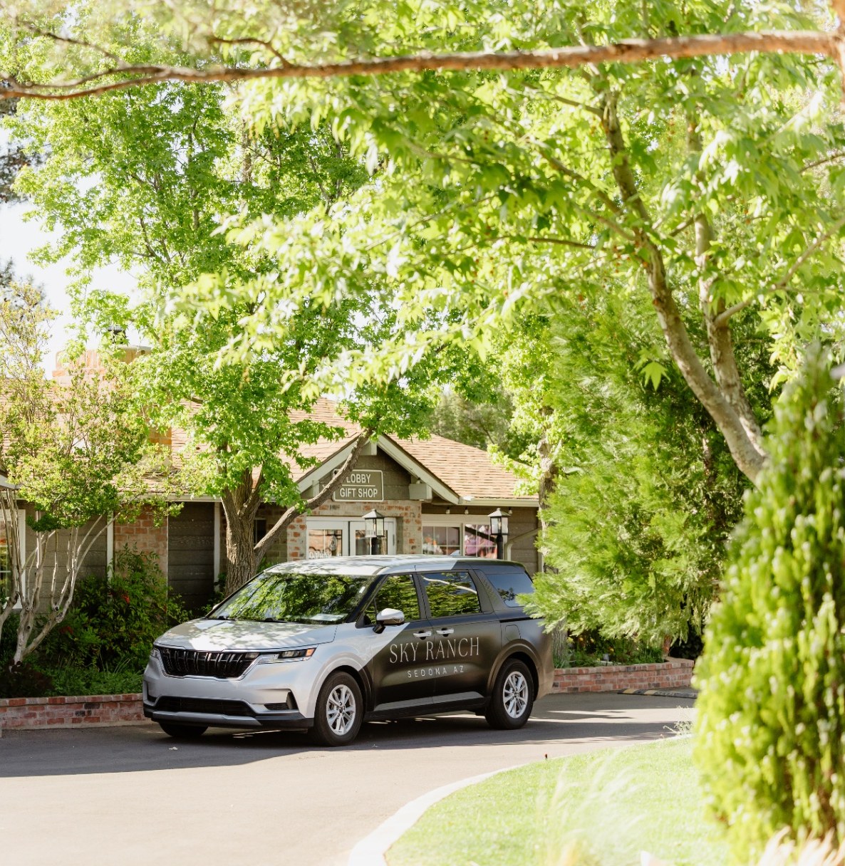 Complimentary shuttle service at Sky Ranch Lodge