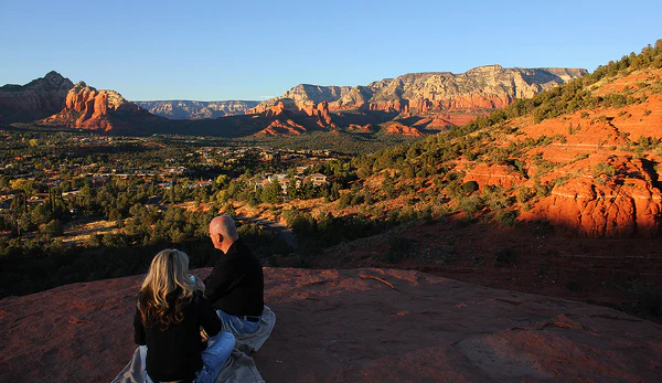 Airport Loop Trail circling Airport Mesa with red rock views in Sedona